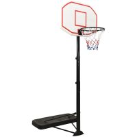 Basketkorg med stativ vit 258-363 cm polyeten vidaXL