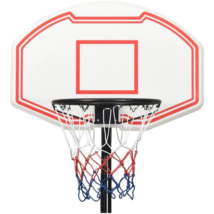 Basketkorg med stativ vit 282-352 cm polyeten vidaXL – bild 7