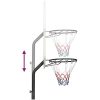 Basketkorg med stativ vit 282-352 cm polyeten vidaXL – miniatyr 8