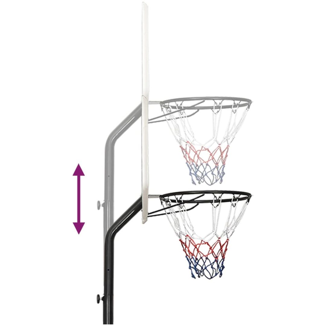 Basketkorg med stativ vit 282-352 cm polyeten vidaXL – bild 8