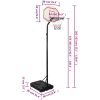 Basketkorg med stativ vit 282-352 cm polyeten vidaXL – miniatyr 9