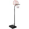 Basketkorg med stativ vit 282-352 cm polyeten vidaXL – miniatyr 1