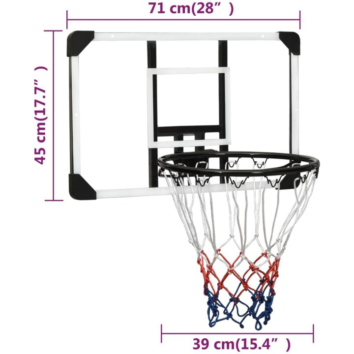 Basketkorg transparent polykarbonat vidaXL 71 x 45 x 2.5 cm – bild 8