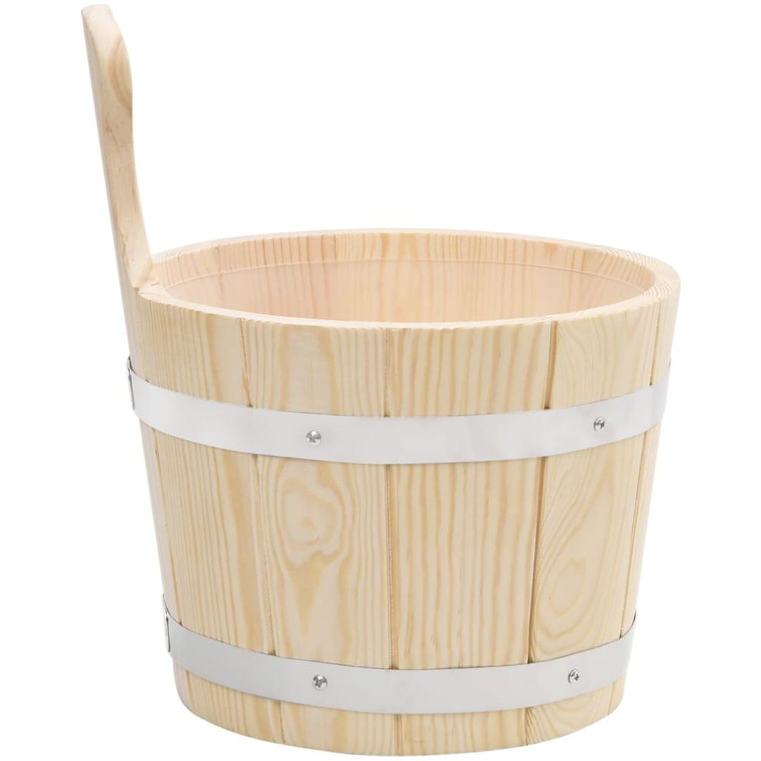 Bastuhink och slev set massiv furu vidaXL – bild 4