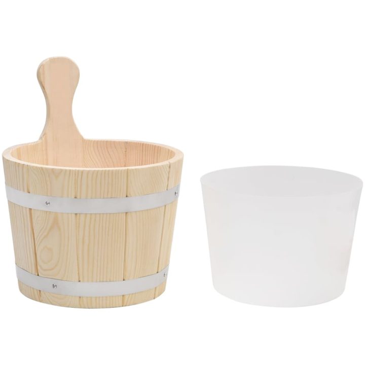 Bastuhink och slev set massiv furu vidaXL – bild 5