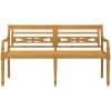 Bataviabänk massiv teak vidaXL 150 cm – miniatyr 3