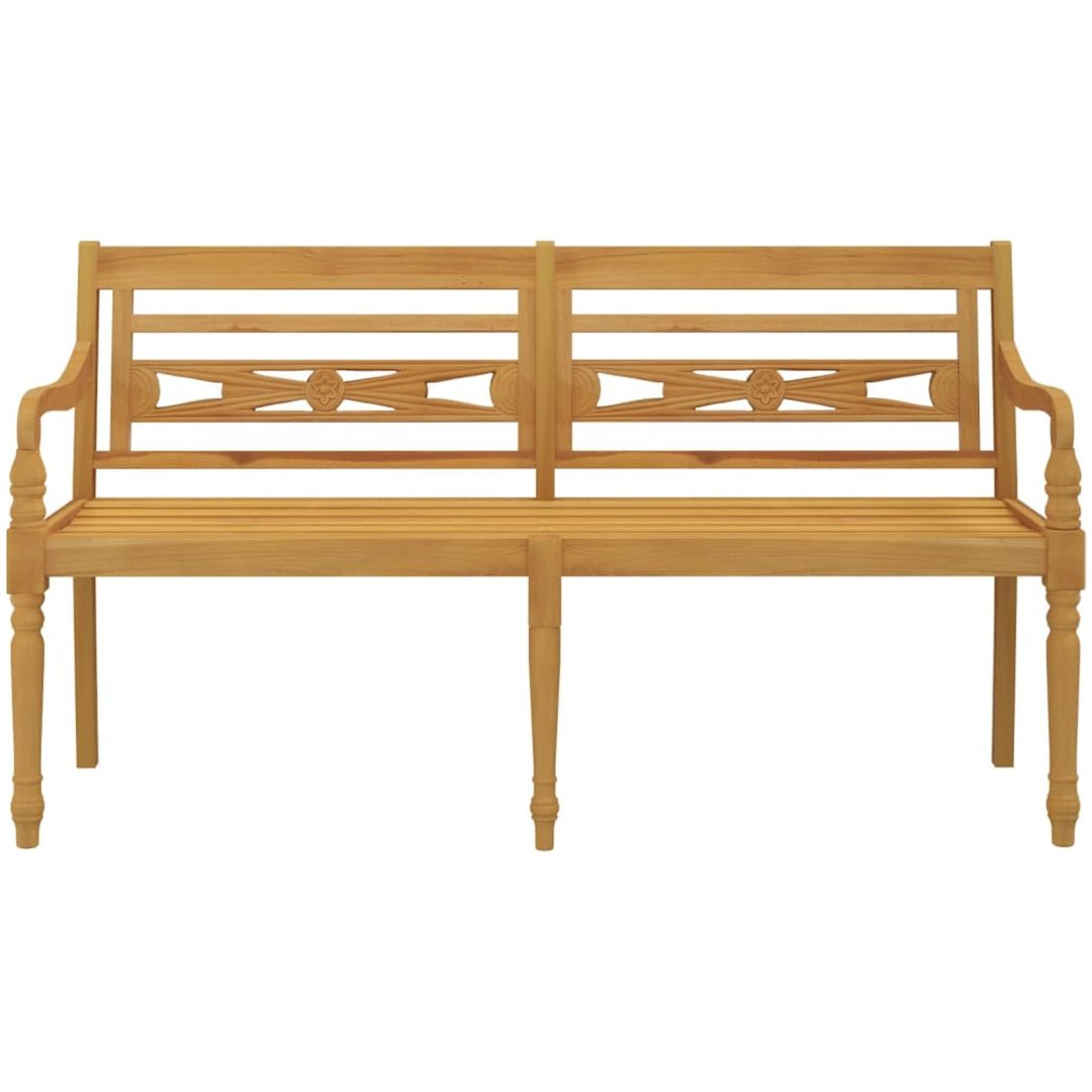 Bataviabänk massiv teak vidaXL 150 cm – bild 3