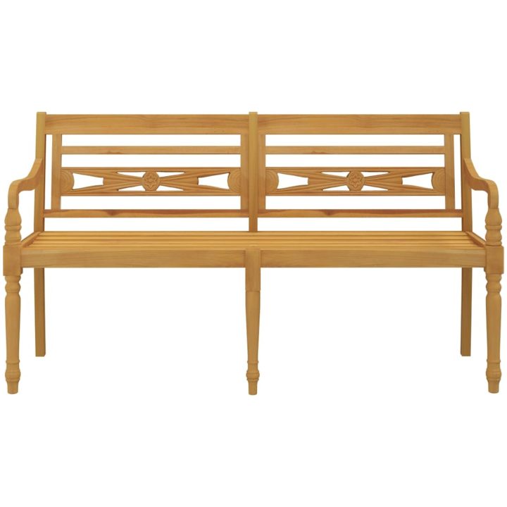 Bataviabänk massiv teak vidaXL 150 cm – bild 3