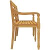 Bataviabänk massiv teak vidaXL 150 cm – miniatyr 4