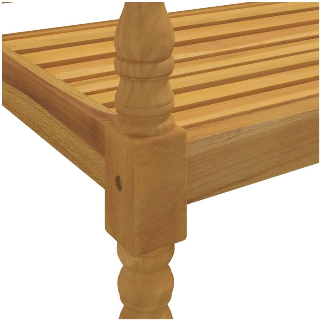 Bataviabänk massiv teak vidaXL 150 cm – bild 5