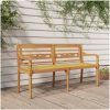 Bataviabänk massiv teak vidaXL 150 cm – miniatyr 1