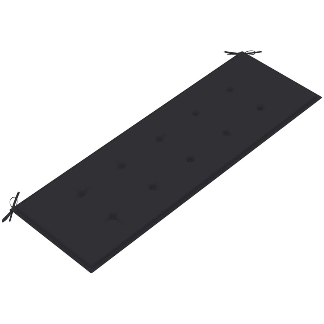 Bataviabänk med antracit dyna massiv teak vidaXL 150 cm – bild 5