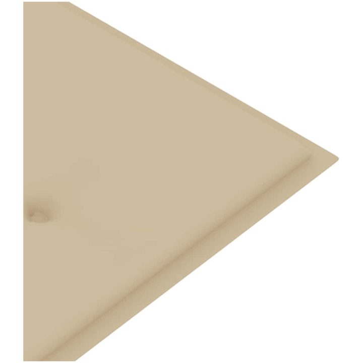 Bataviabänk med beige dyna massiv teak vidaXL 150 cm – bild 7
