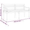 Bataviabänk med dyna massiv teak vidaXL 150 cm – miniatyr 6