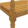Bataviabänk med grå dyna massiv teak vidaXL 150 cm – miniatyr 6