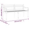 Bataviabänk med röd dyna massiv teak vidaXL 150 cm – miniatyr 8