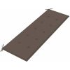 Bataviabänk med taupe dyna massiv teak vidaXL 150 cm – miniatyr 5