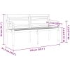 Bataviabänk med vinröd dyna massiv teak vidaXL 150 cm – miniatyr 8