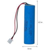 Batteri 18650 3,7V 1500mAh Li-ion JST-PH 2mm plug Blå Star Trading