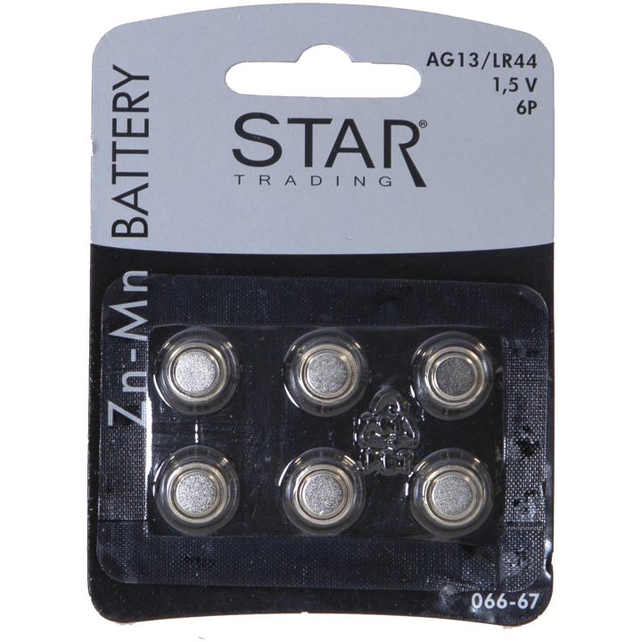 Batteri 6-pack AG13/LR44 Silver Star Trading – bild 3