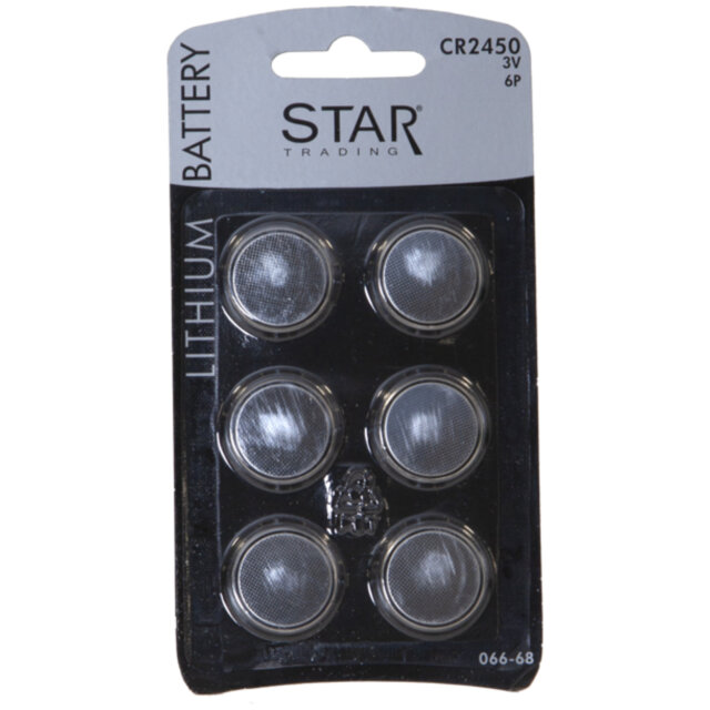 Star Trading Batteri 6-pack CR2450 Silver