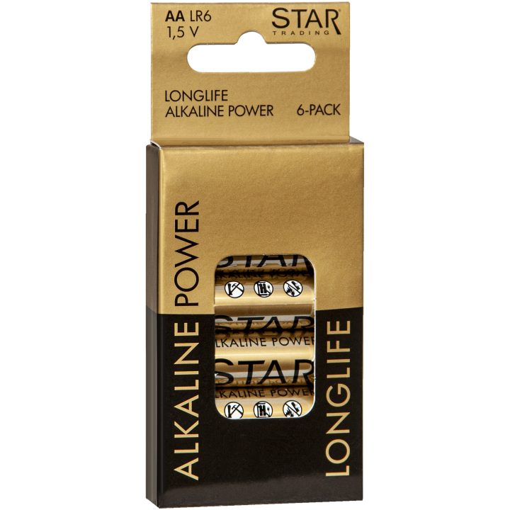 Batteri AA 1,5V Power Alkaline Guld Star Trading – bild 8
