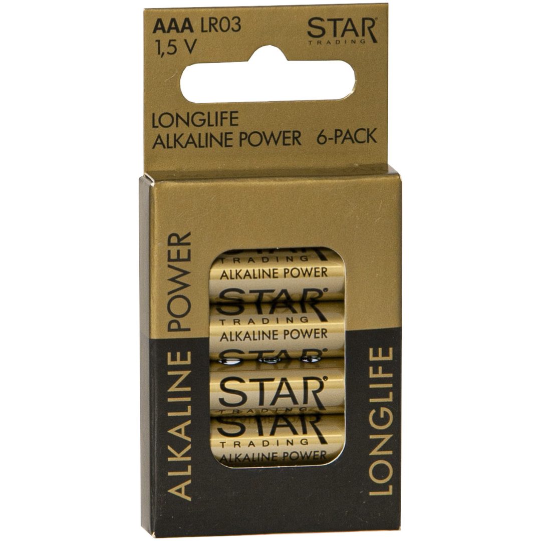 Batteri AAA 1,5V Power Alkaline Guld Star Trading – bild 9