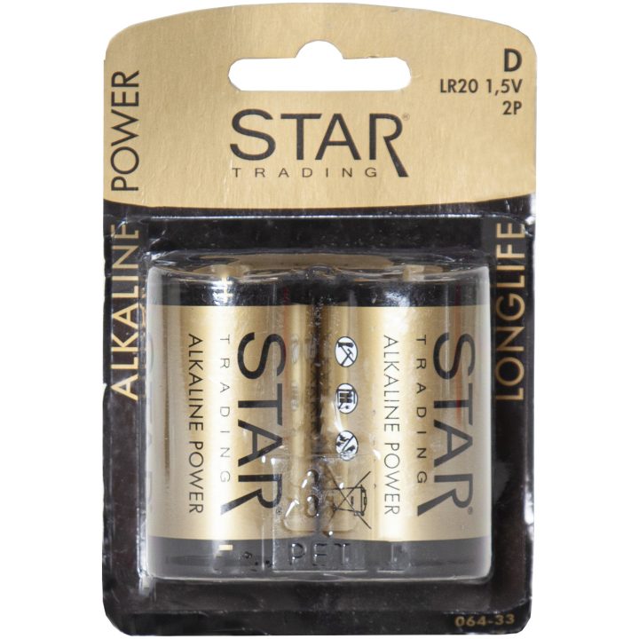 Batteri D 1,5V Power Alkaline Guld Star Trading – bild 4