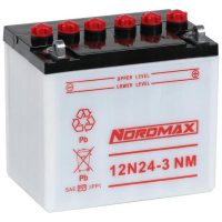 Batteri Nordmax YB NM12N24-3 NM, 12V 24 Ah Hö PP