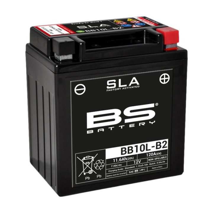 Batteri Underhållsfria AGM BS Battery BB10L-B2 – bild 2
