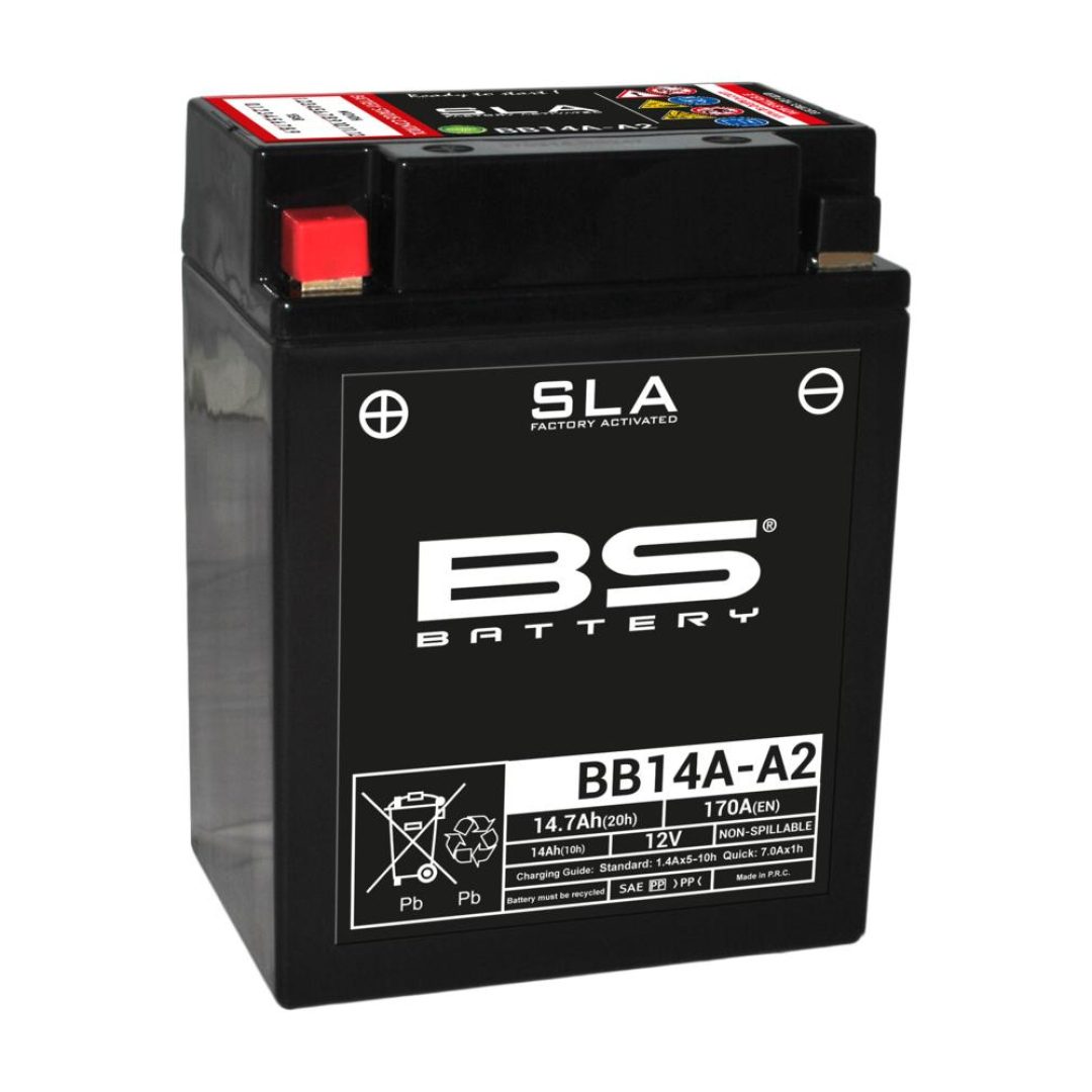 Batteri Underhållsfria AGM BS Battery BB14A-A2 – bild 2
