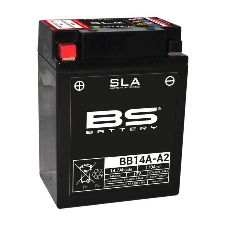 Batteri Underhållsfria AGM BS Battery BB14A-A2 – bild 2