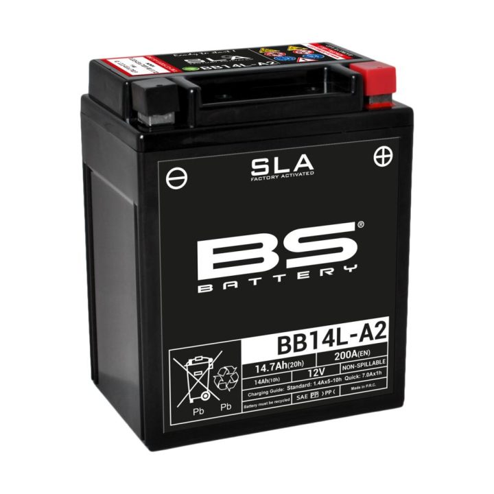Batteri Underhållsfria AGM BS Battery BB14L-A2 – bild 2