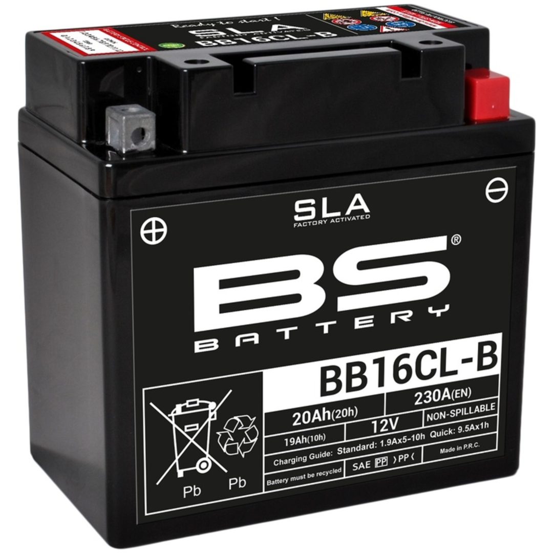 Batteri Underhållsfria AGM BS Battery BB16CL-B
