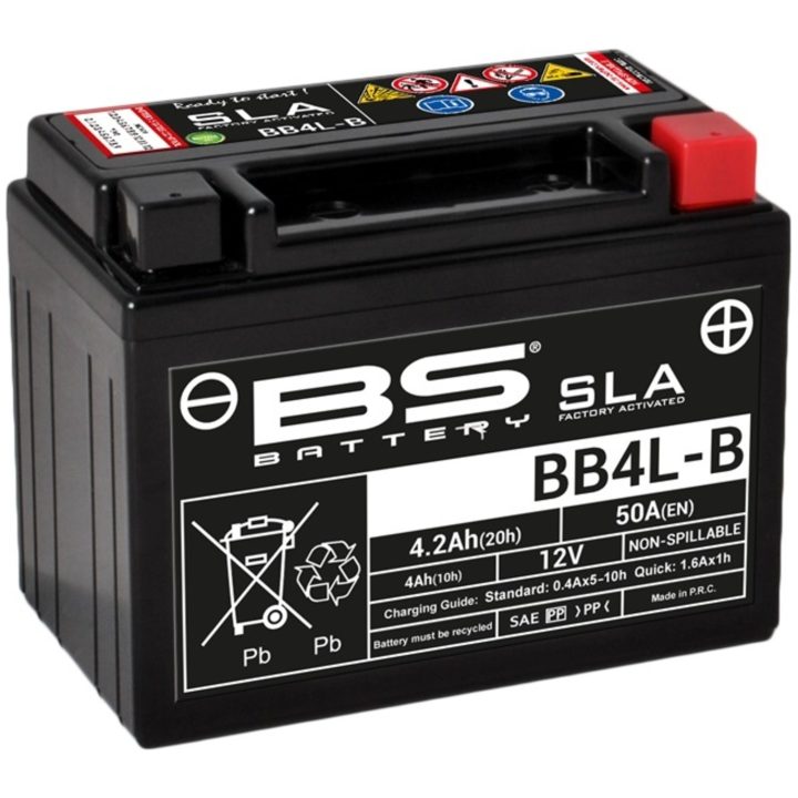 Batteri Underhållsfria AGM BS Battery BB4L-B – bild 3
