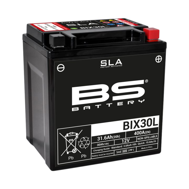 Batteri Underhållsfria AGM BS Battery BIX30L – bild 2