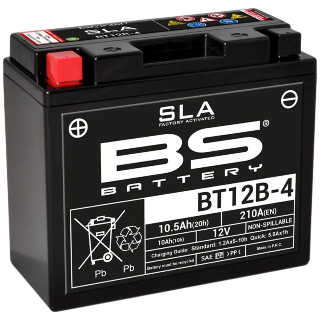 Batteri Underhållsfria AGM BS Battery BT12B-4