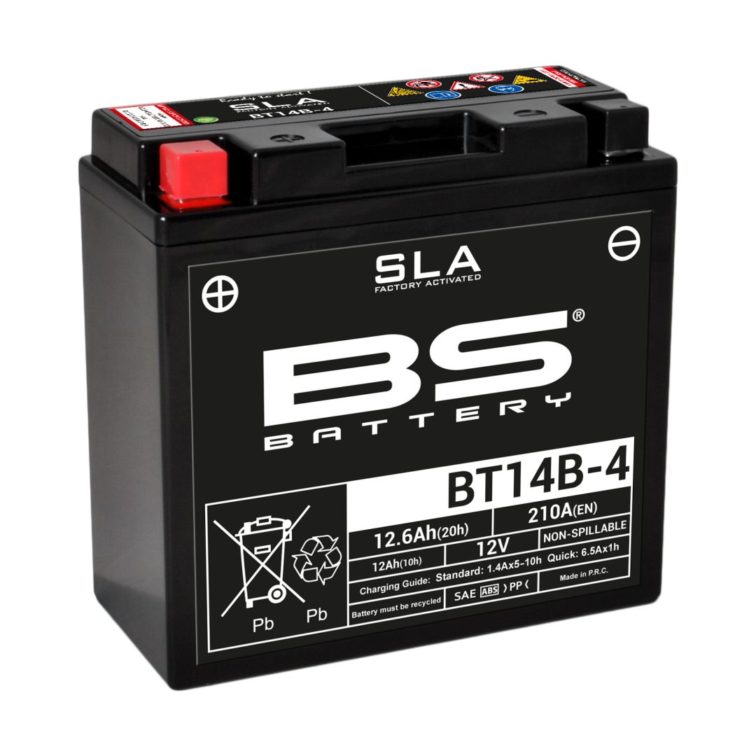 Batteri Underhållsfria AGM BS Battery BT14B-4 – bild 2