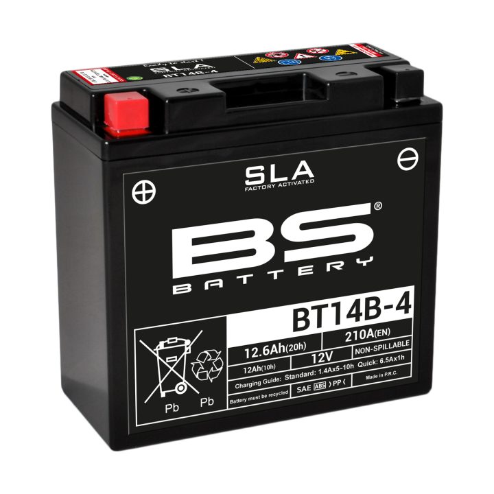 Batteri Underhållsfria AGM BS Battery BT14B-4 – bild 2