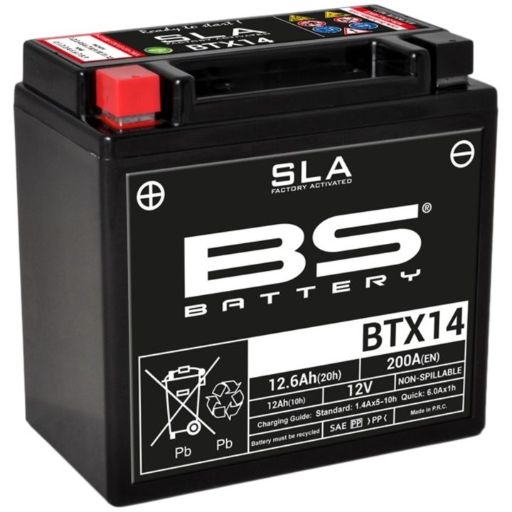 Batteri Underhållsfria AGM BS Battery BTX14 – bild 3