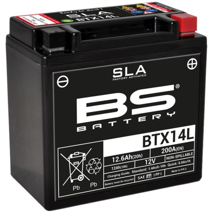 Batteri Underhållsfria AGM BS Battery BTX14L – bild 3