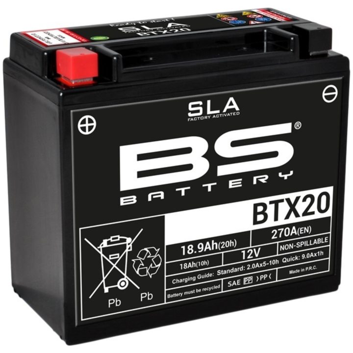 Batteri Underhållsfria AGM BS Battery BTX20 – bild 3