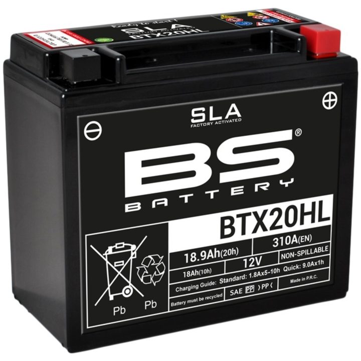 Batteri Underhållsfria AGM BS Battery BTX20HL – bild 3