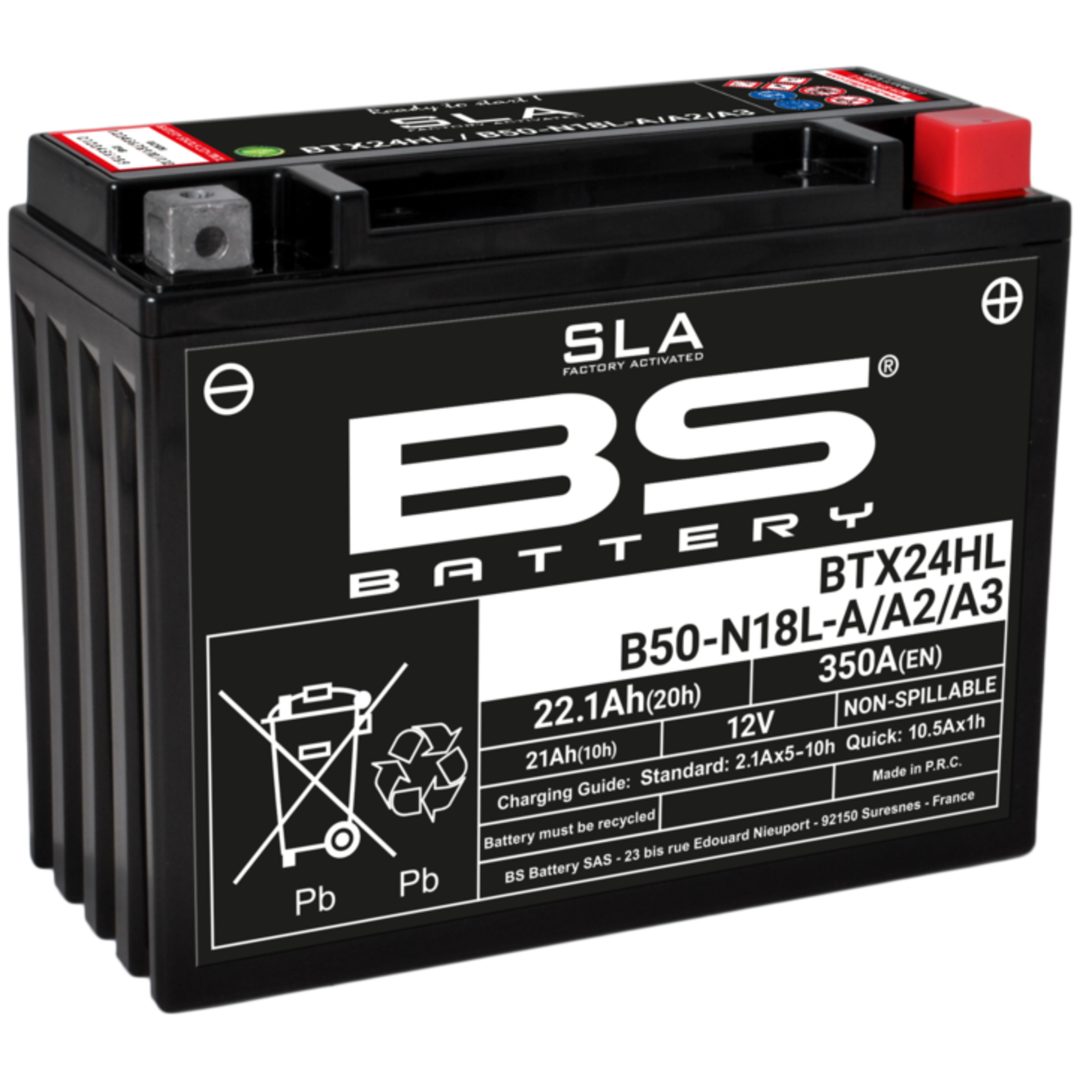 Batteri Underhållsfria AGM BS Battery BTX24HL – bild 3