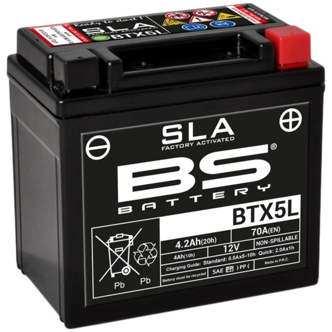 Batteri Underhållsfria AGM BS Battery BTX5L