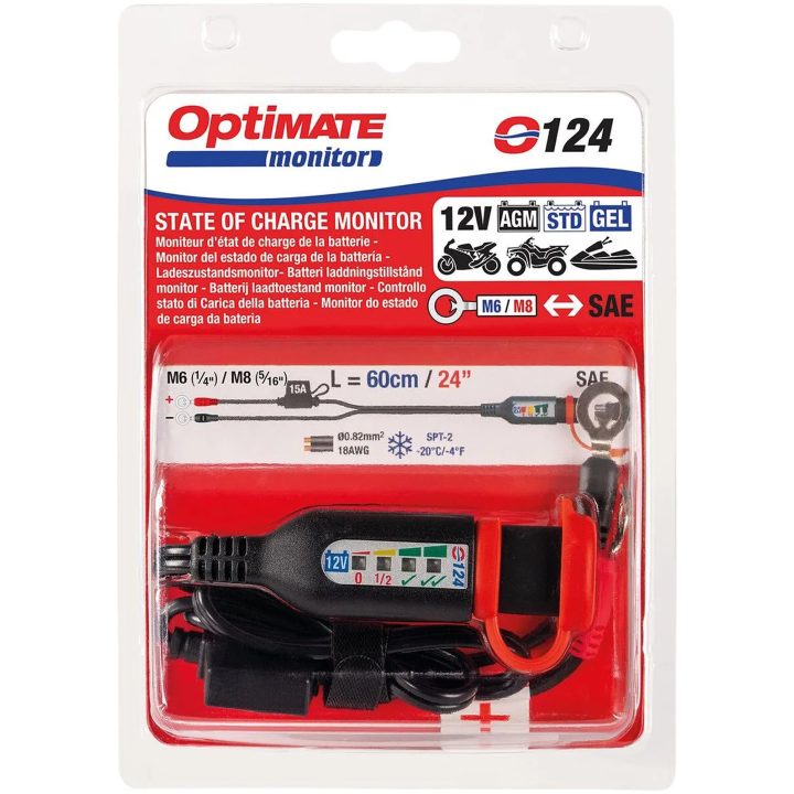 Batteriindikator Optimate™ Permanent Svart TECMATE CORD EYE W/TEST LEAD – bild 3