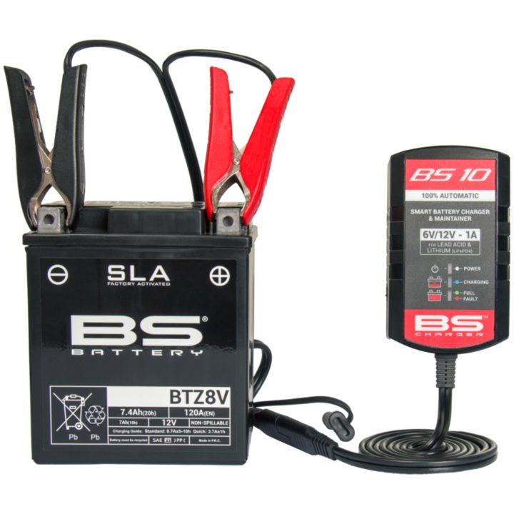 Batteriladdare BA10 6V 12V-1A BS BATTERY – bild 3