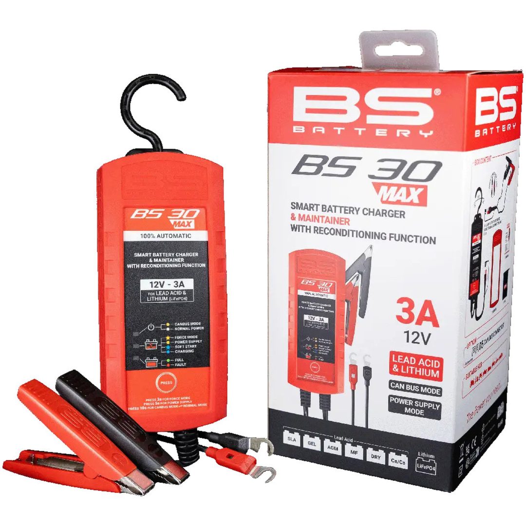 Batteriladdare BS30 Max 12V 3A BS BATTERY
