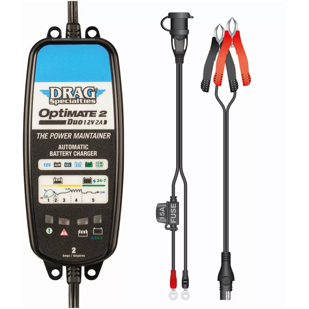 Batteriladdare Optimate 2 Blå DRAG SPECIALTIES – bild 3