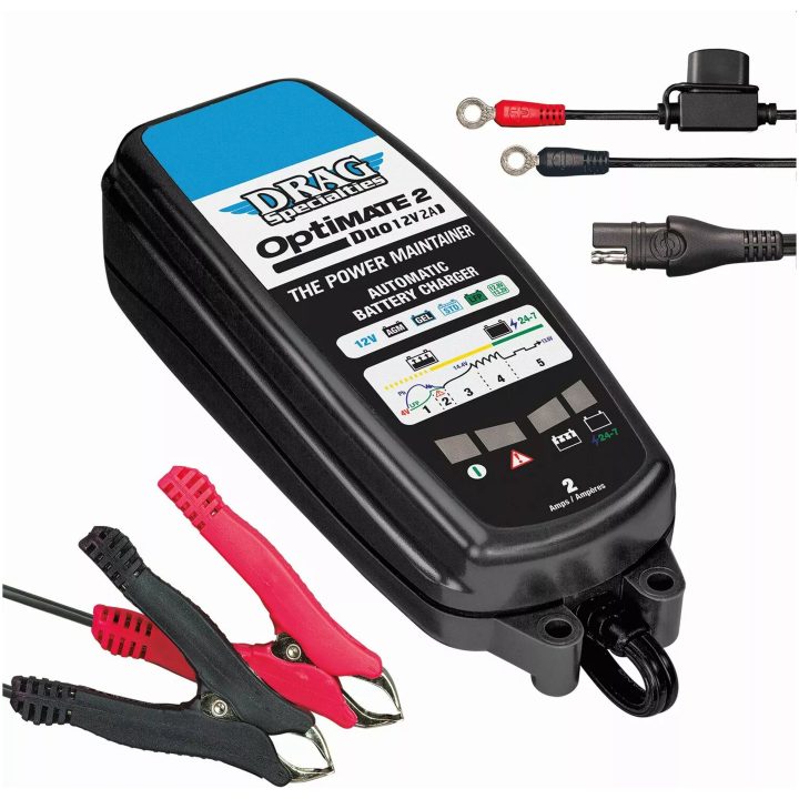 Batteriladdare Optimate 2 Blå DRAG SPECIALTIES – bild 4